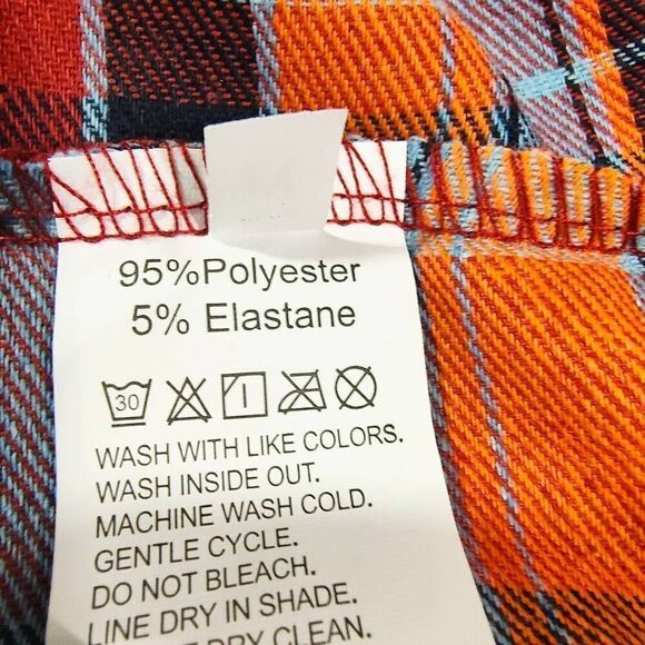 Women's Flannel Asymmetrical Hemline Plaid Front Tie Skirt Medium #1 - Picture 6 of 7